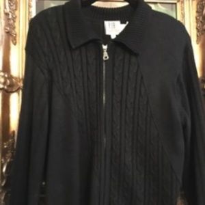 FIA ITALIA Black Hand Loomed Black Sweater - NWOT
